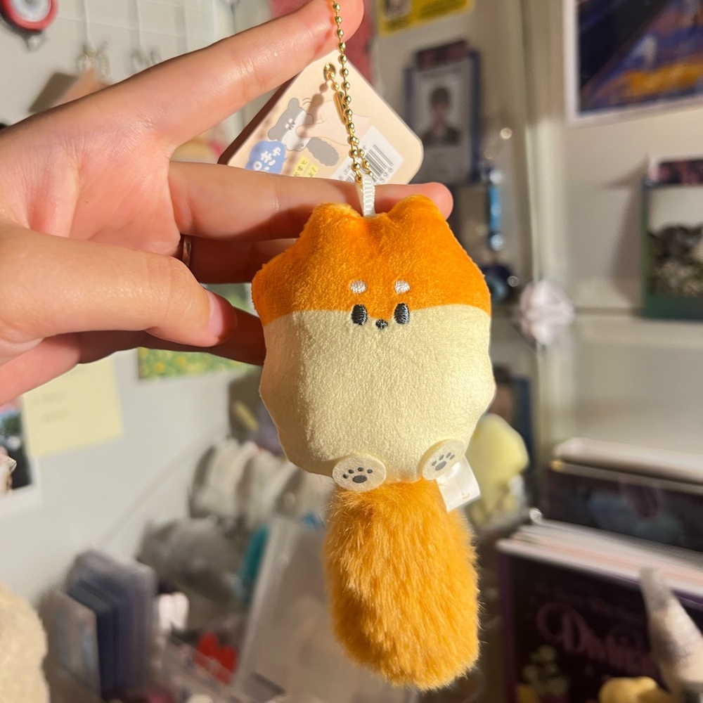 Fox Plush Keychain yell